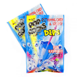 POP ROCKS DIPS BLUE RASPBERRY 18 PACK