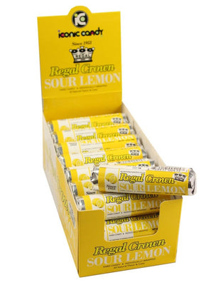 REGAL CROWN CANDY SOUR LEMON ROLLS 24 PACK