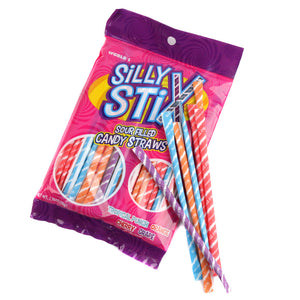 SILLY STIX CANDY FILLED STRAWS 2.75OZ BAG