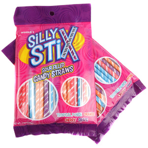 SILLY STIX CANDY FILLED STRAWS 2.75OZ BAG